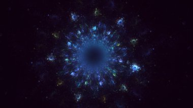 3B soyut yuvarlak ışık arkaplanı oluşturma