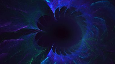 Soyut çok renkli fraktal ışık arkaplanı 3B görüntüleme