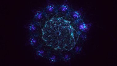 3B soyut yuvarlak ışık arkaplanı oluşturma