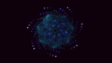 Soyut çok renkli fraktal ışık arkaplanı 3B görüntüleme