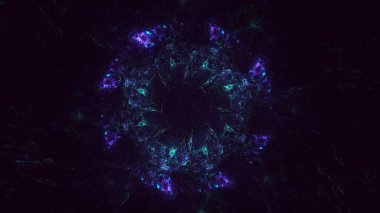 3B soyut yuvarlak ışık arkaplanı oluşturma