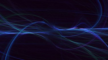 Soyut çok renkli fraktal ışık arkaplanı 3B görüntüleme