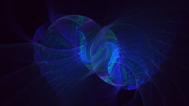 Soyut çok renkli fraktal ışık arkaplanı 3B görüntüleme