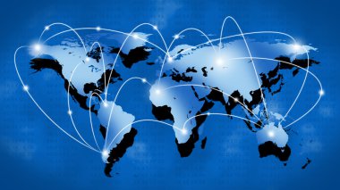 Internet veya iş kavramı küresel ağ