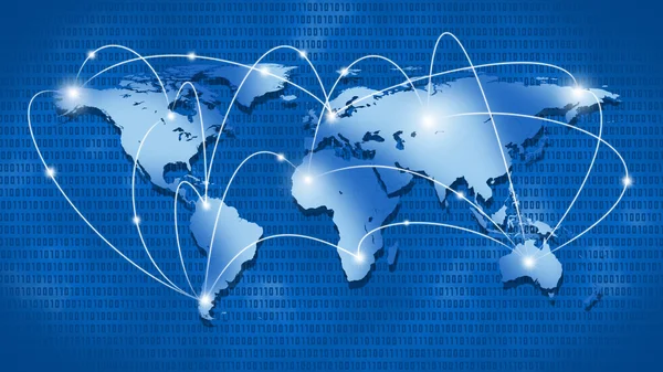 Internet oder Geschäftskonzept des globalen Netzwerks — Stockfoto