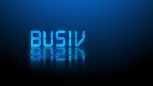 Ефекти Відображення Структурованій Поверхні Розмиті Сині Написи Business Анімовані Ефекті — стокове відео