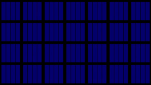 Astratto Sfondo Animato Blu Modello Griglia Illuminante Dietro Tramite Barra — Video Stock