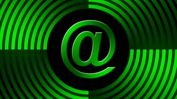 Sign Center Circular Lines Graphic Elements Green Black Background Information — 스톡 사진