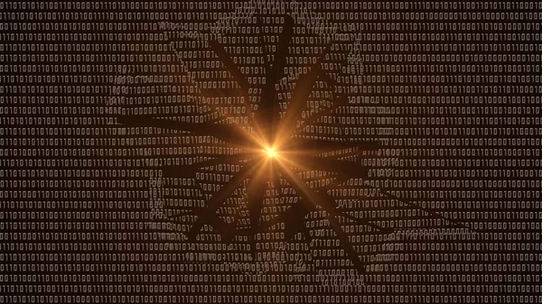 Data Leak Symbolic Destroyed Binary Code Background Internet Security Data — Stock Photo, Image