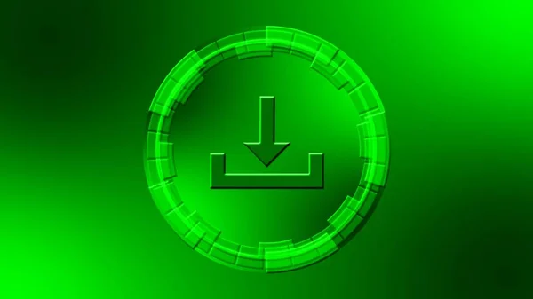 Download Symbol Center Circular Elements Green Color Data Storage Business — Stock Photo, Image