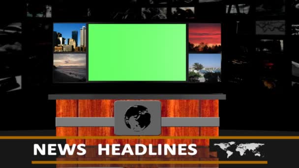 Noticias titulares fondo de estudio — Vídeo de stock