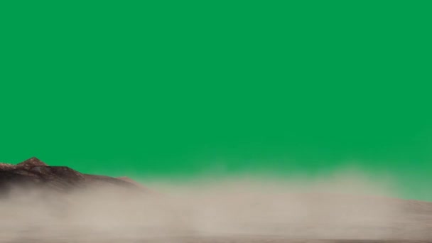 Sand storm in the desert - green screen — Stock Video