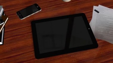 Tablet PC Pad yeşil ekran için reklam sunumu