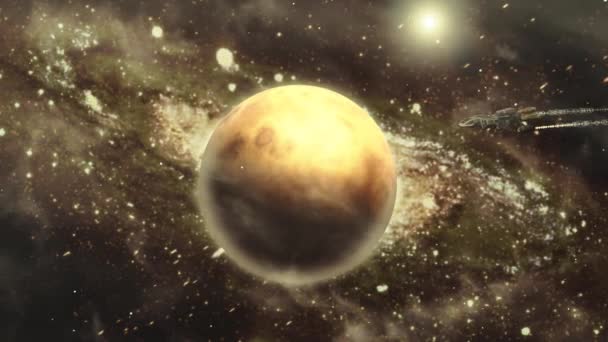 Scène spatiale - vaisseau spatial sur écran vert 1 