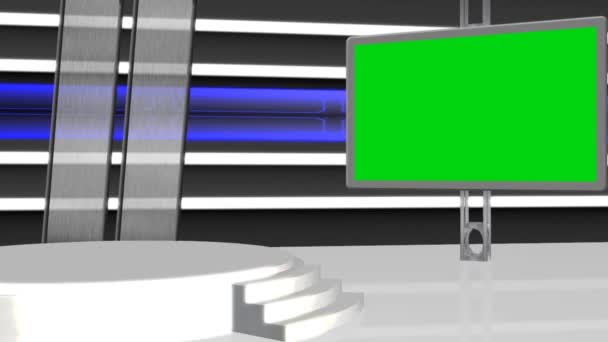 Studio virtuale sfondo - schermo verde — Video Stock