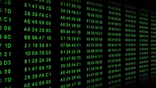 Código Hexadecimal Verde — Vídeo de Stock