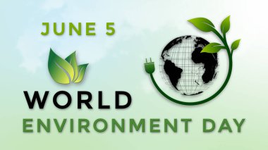 Dünya Çevre Günü Dünya ve Yeşil Enerji kavramı. Dünya Çevre Günü için soyut grafik - 3D illüstrasyon