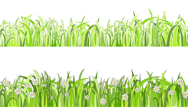 Çim ve çiçek ile iki Dikişsiz desen