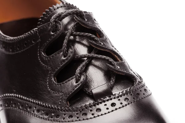Beautiful boots closeup leather — Stock Photo, Image