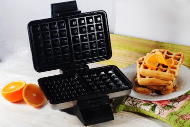 Turuncu Belçika Prag Viyana waffle waffle demir yığını