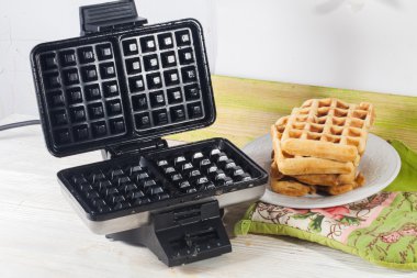 Turuncu Belçika Prag Viyana waffle waffle demir yığını