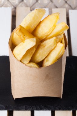 bir kutu fast food dilim patates kızartması ülke patates