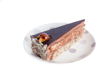 çikolata Kumlama, ceviz ve karamelli pasta