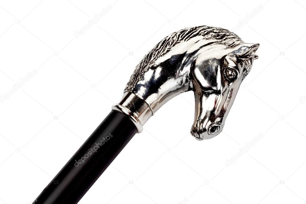Cane handle in the form of a horse's head