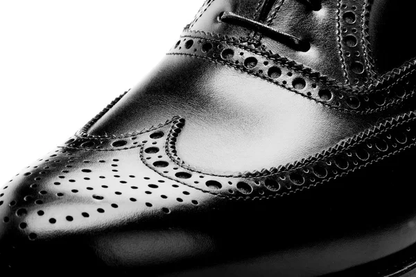 Erkek deri ayakkabılar portre — Stok fotoğraf
