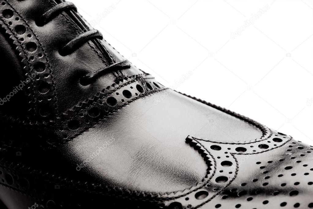 Mens leather shoes closeup Stock Photo by ©bratova 52301627