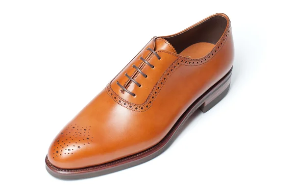 Mens leather shoes closeup — Stock Photo, Image