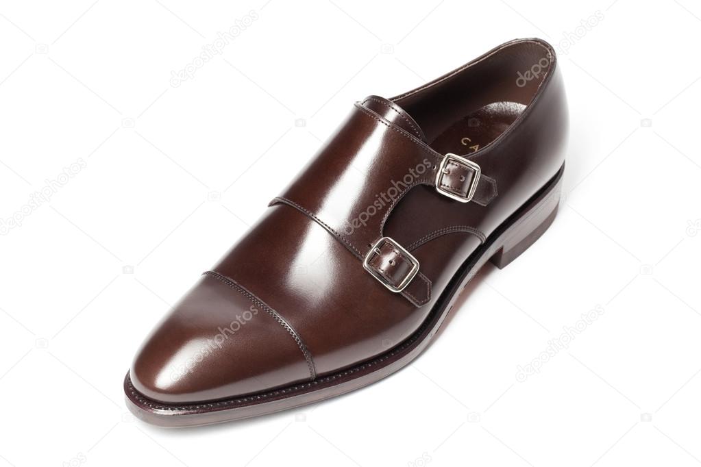 mens leather shoes closeup