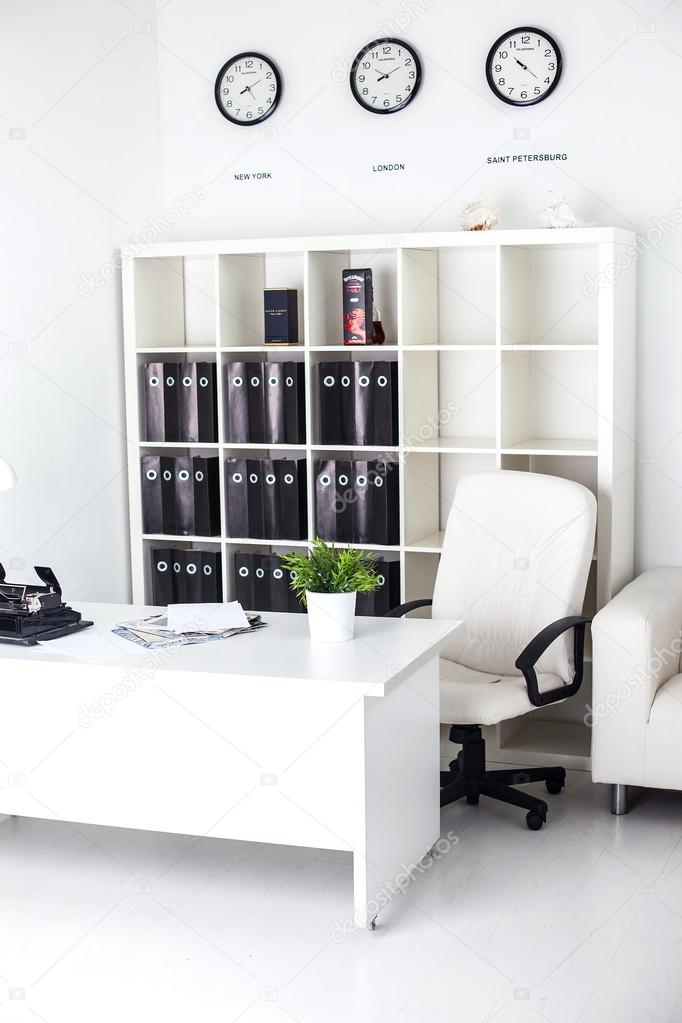 white business office