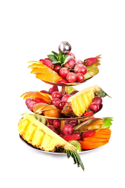 Tiered bowl of fruit — Stock Photo, Image