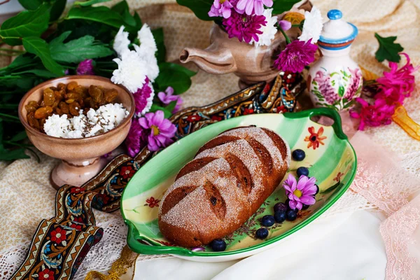 Beautiful Czech nat on loaf in a still life — Stock Photo, Image