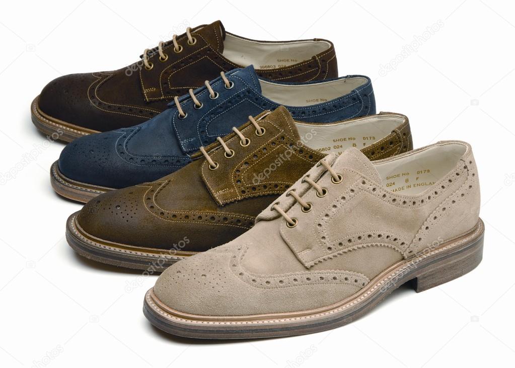 suede mens shoes of different colors