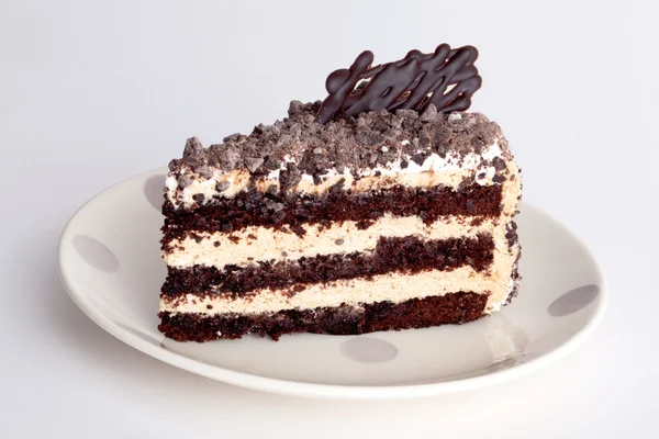 チョコレートのフロスティングと蜂蜜ケーキ — ストック写真