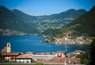 Lake Iseo İtalya görünüm çarpıcı