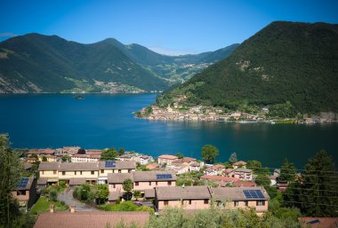 Lake Iseo İtalya görünüm çarpıcı