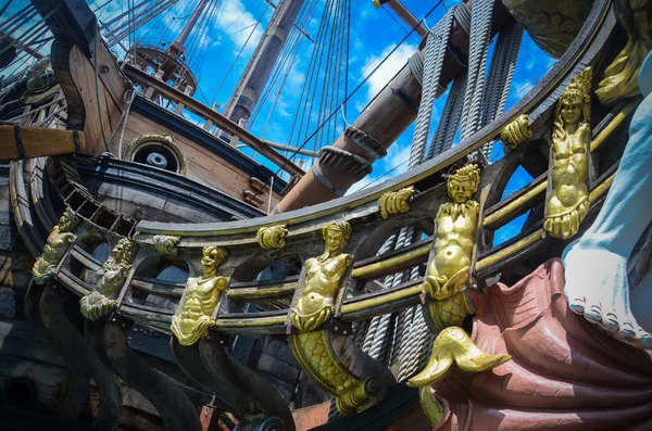 Dettagli della nave Galeone Neptune a Genova — Foto Stock