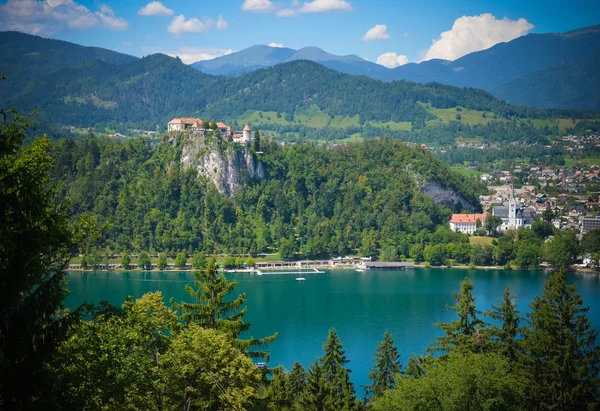 Paisaje del lago Bled en Eslovenia —  Fotos de Stock