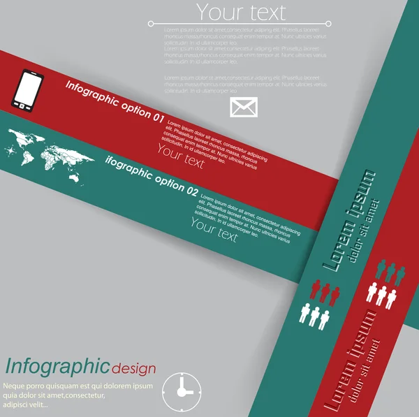 Dve trake infographic — Stock Vector