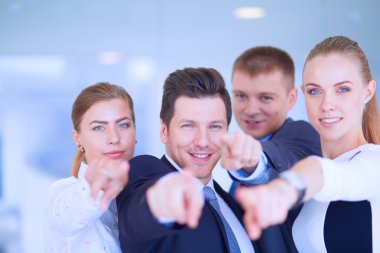 Grup iş adamları için işaret
