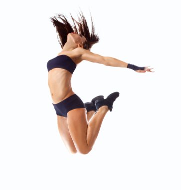 modern stil, şık ve genç dansçı poz