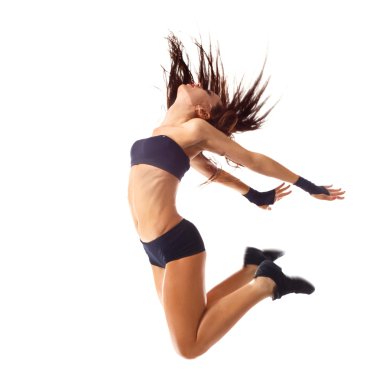 modern stil, şık ve genç dansçı poz