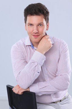 Adam ya da sandalyede oturan Yöneticisi portresi