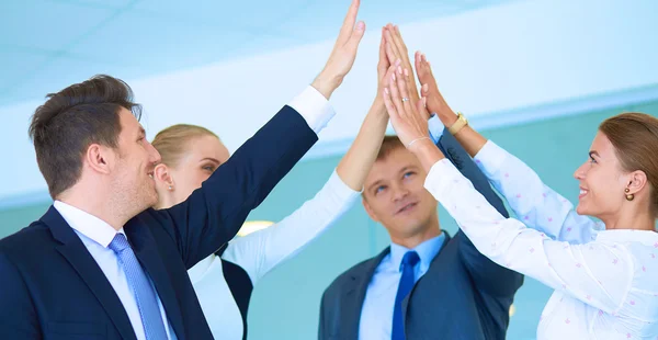 Business people with their hands together in a circle — Stock Photo, Image