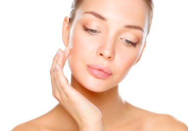 güzel sağlıklı kadın teninin dokunmadan