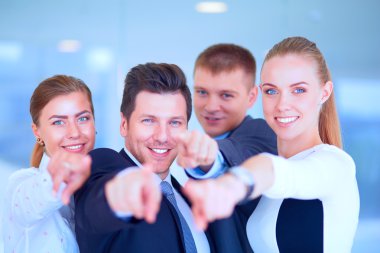 Grup iş adamları için işaret