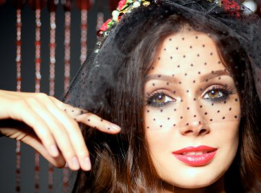 güzel bir kadın Retro portresi. Vintage tarzı